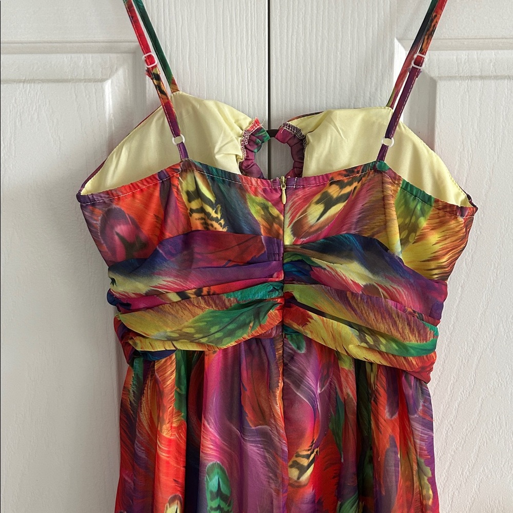 LORAGAL NWT Super Sexy Keyhole Multicolor Strap Maxi Dress **Size S** 🔥🔥 - Picture 4 of 7